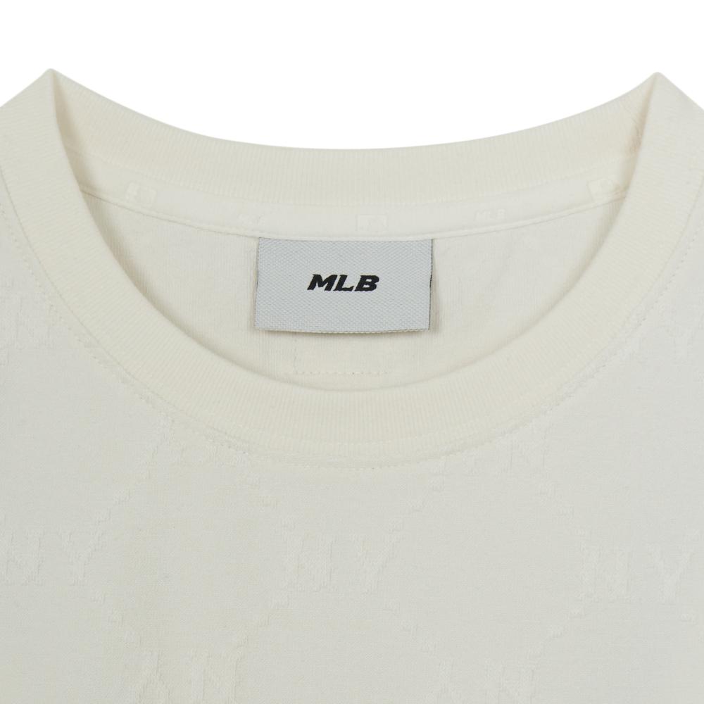 เสื้อยืด Women's Dia Monogram Tonal Jaquard Crop T-Shirts New York Yankees