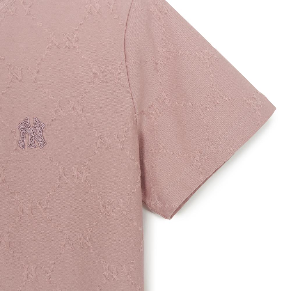 เสื้อยืด Women's Dia Monogram Tonal Jaquard Crop T-Shirts New York Yankees