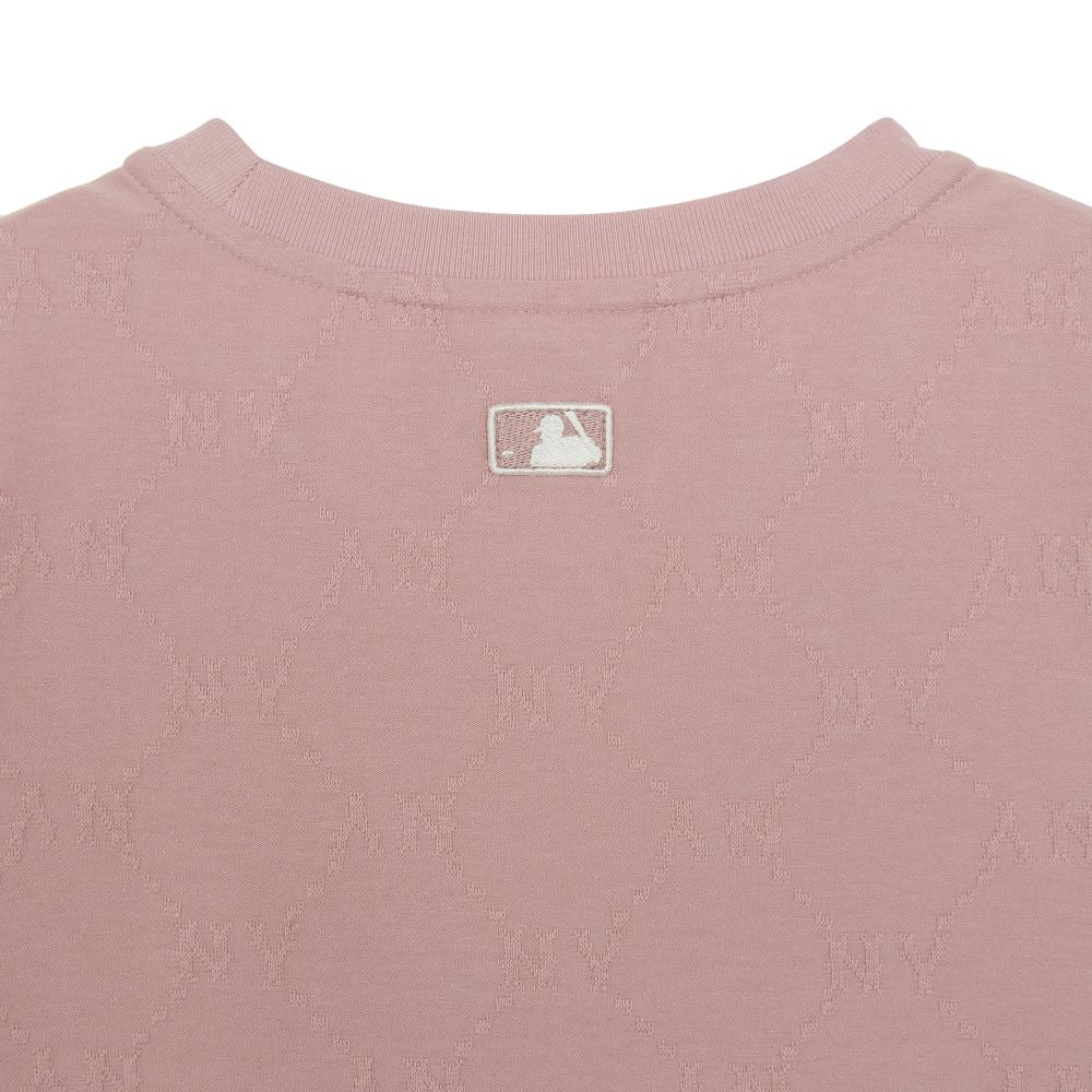 เสื้อยืด Women's Dia Monogram Tonal Jaquard Crop T-Shirts New York Yankees