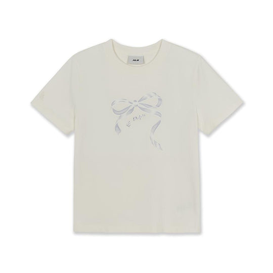Bow Tie Graphic Slim Semi Crop T-Shirts Los Angeles Dodgers