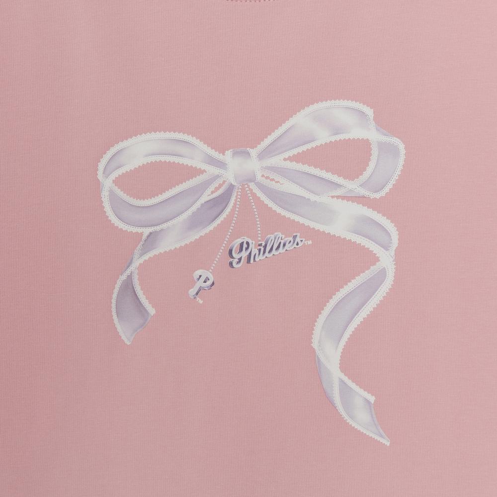 เสื้อยืด Bow Tie Graphic Slim Semi Crop T-Shirts Philadelphia Phillies