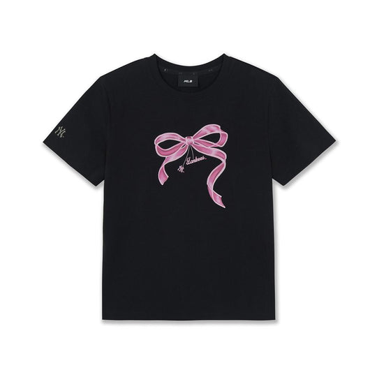 Bow Tie Graphic Slim Semi Crop T-Shirts New York Yankees