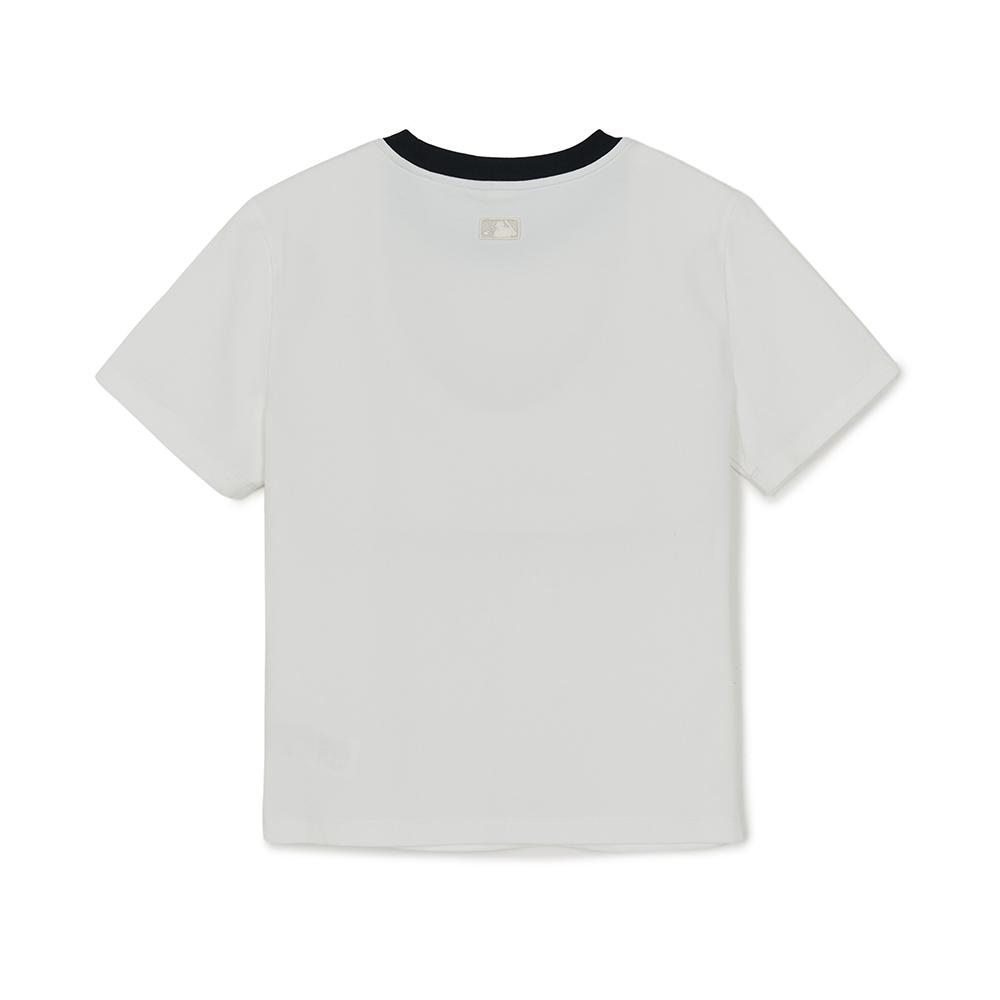 เสื้อยืด  Summer Fruits Lifestyle Slim Semi Crop Ringer T-Shirts New York Yankees