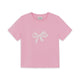 Bow Tie Graphic Slim Semi Crop T-Shirts Cleveland Guardians