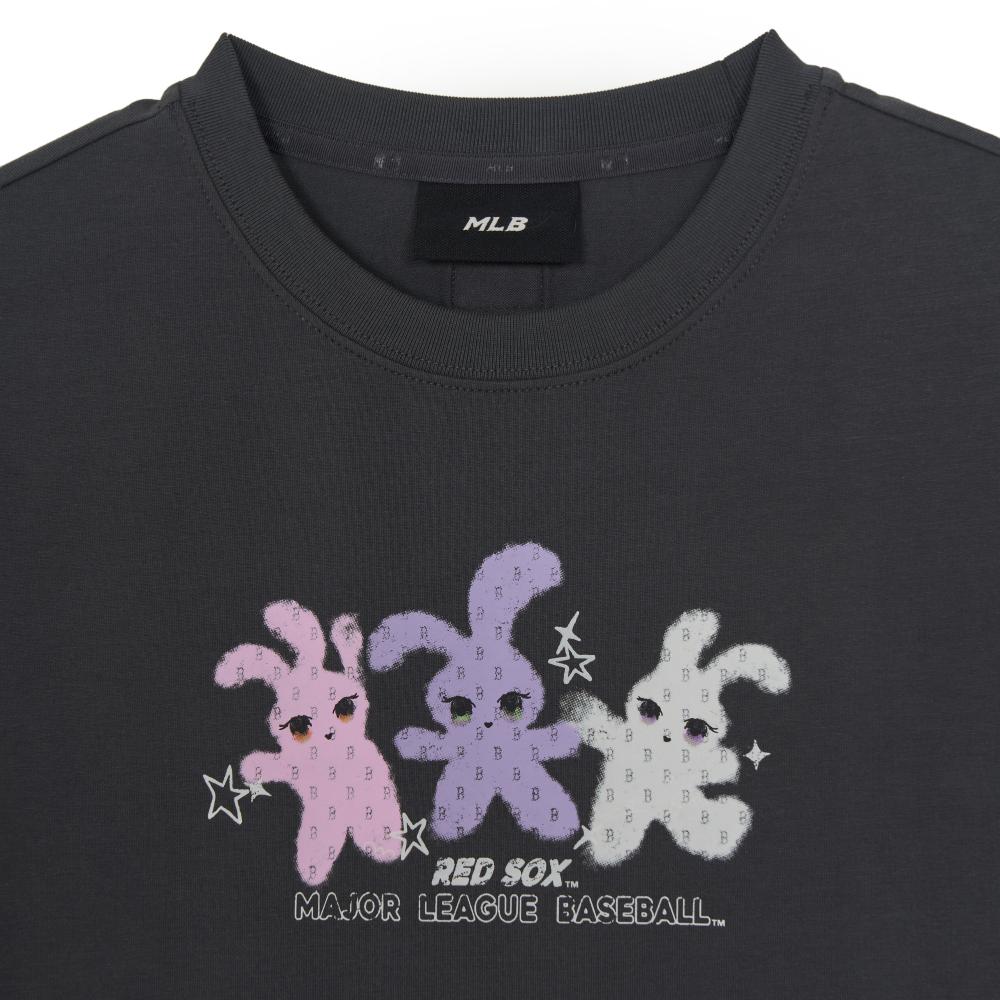Small Bunny Graphic Slim Semi Crop T-Shirts Boston Red Sox