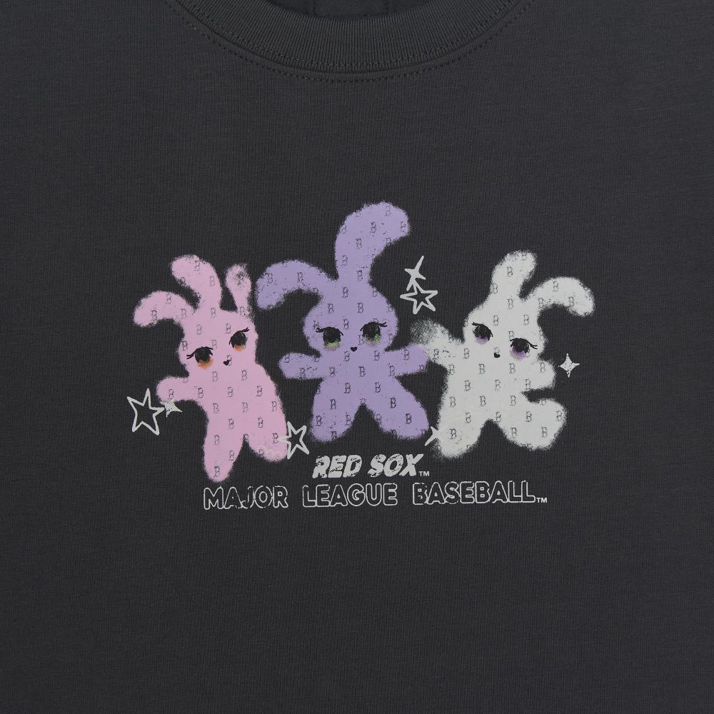 Small Bunny Graphic Slim Semi Crop T-Shirts Boston Red Sox