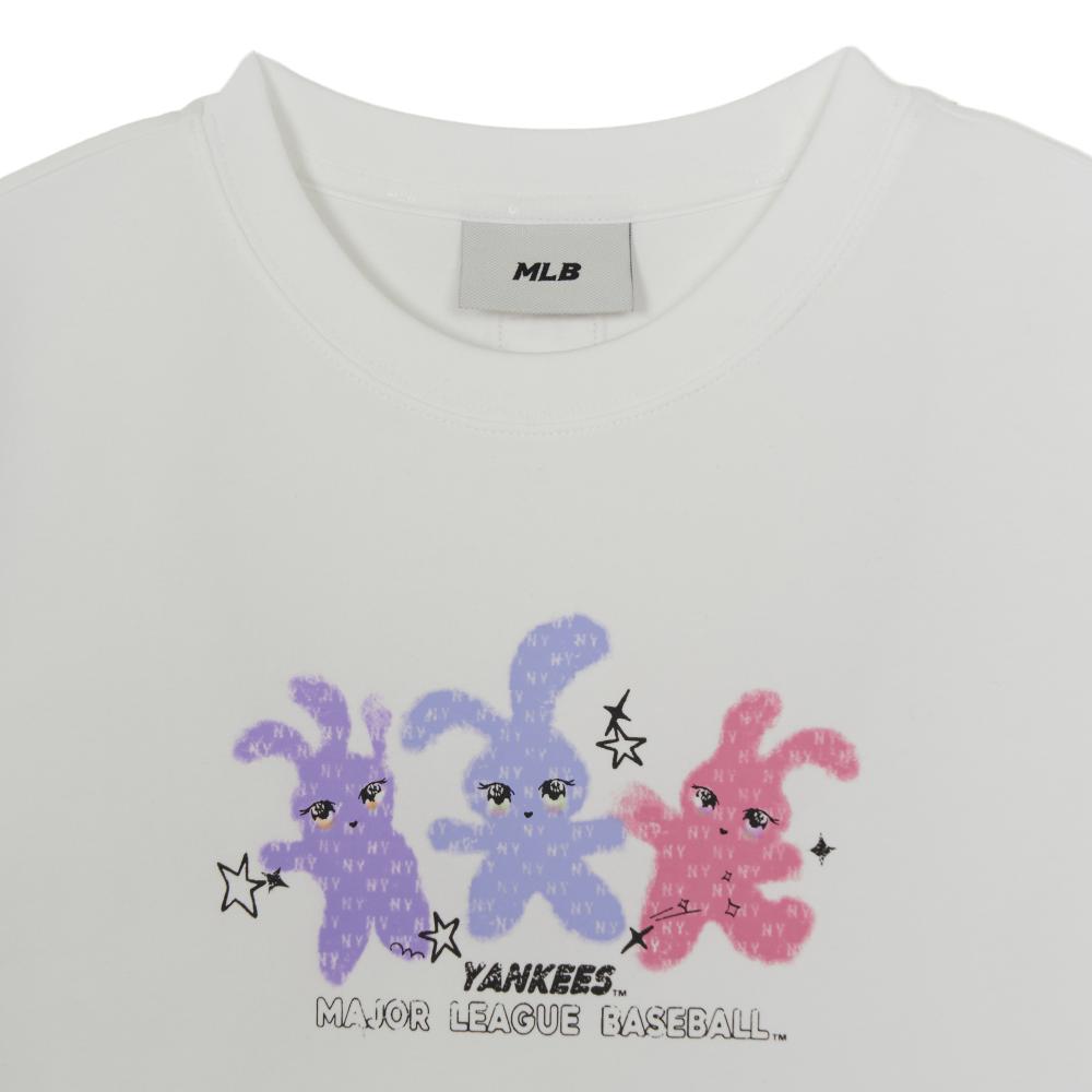 เสื้อยืด  Small Bunny Graphic Slim Semi Crop T-Shirts New York Yankees