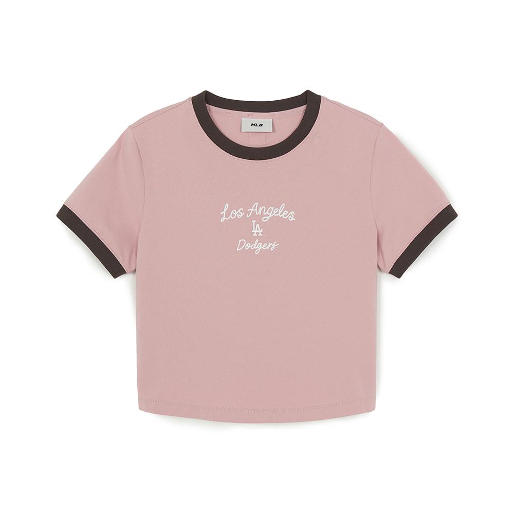 เสื้อยืด  Sportive Cursive Ringer Crop T-Shirts Los Angeles Dodgers