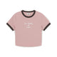 เสื้อยืด  Sportive Cursive Ringer Crop T-Shirts Los Angeles Dodgers