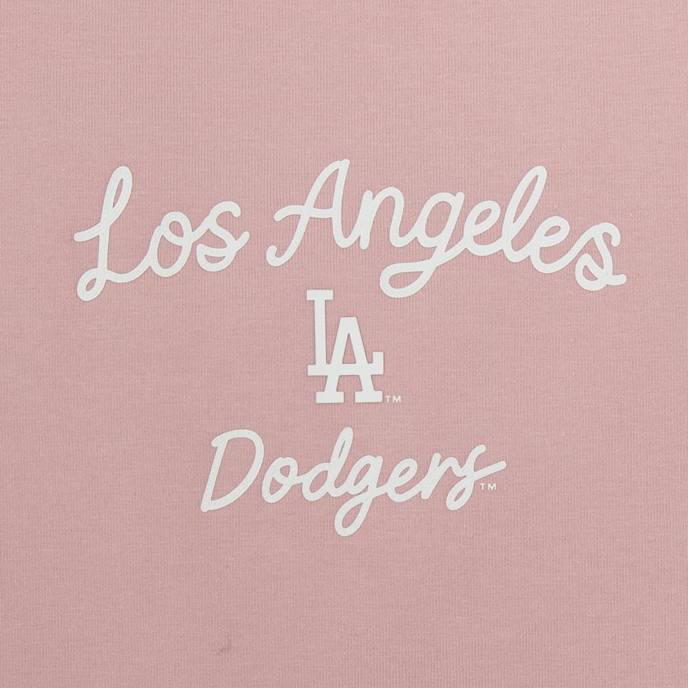 เสื้อยืด  Sportive Cursive Ringer Crop T-Shirts Los Angeles Dodgers