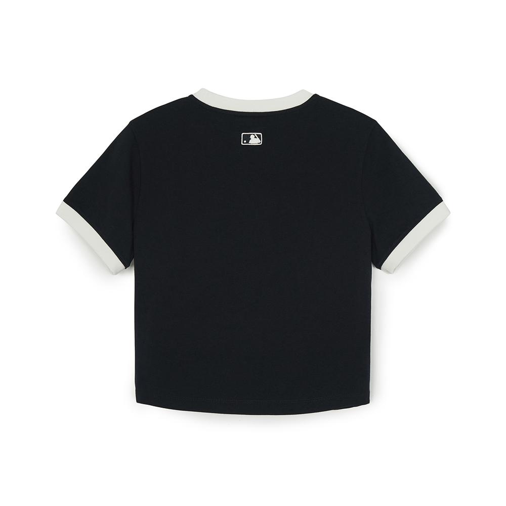 Sportive Cursive Ringer Crop T-Shirts New York Yankees