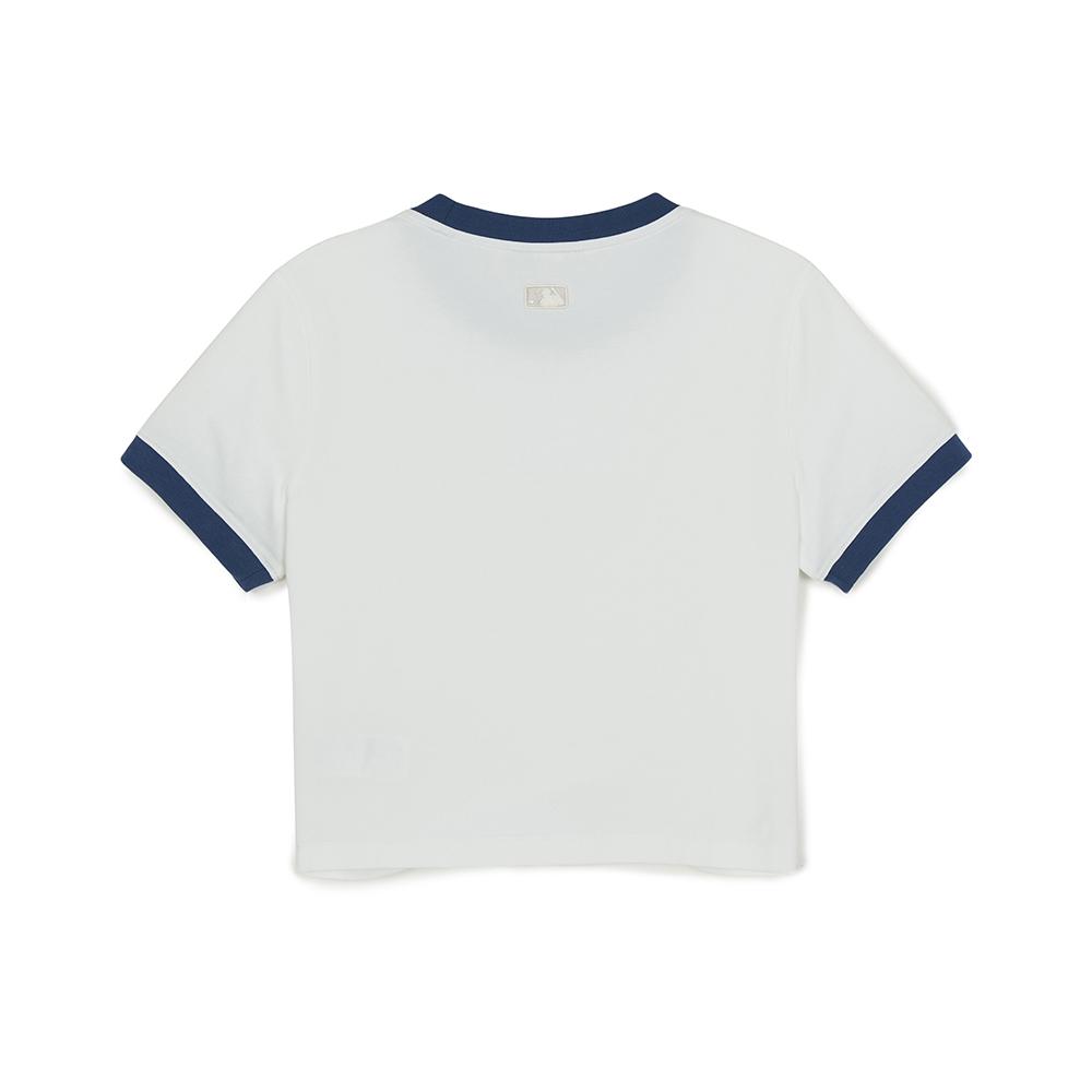 เสื้อยืด  Sportive Cursive Ringer Crop T-Shirts New York Yankees