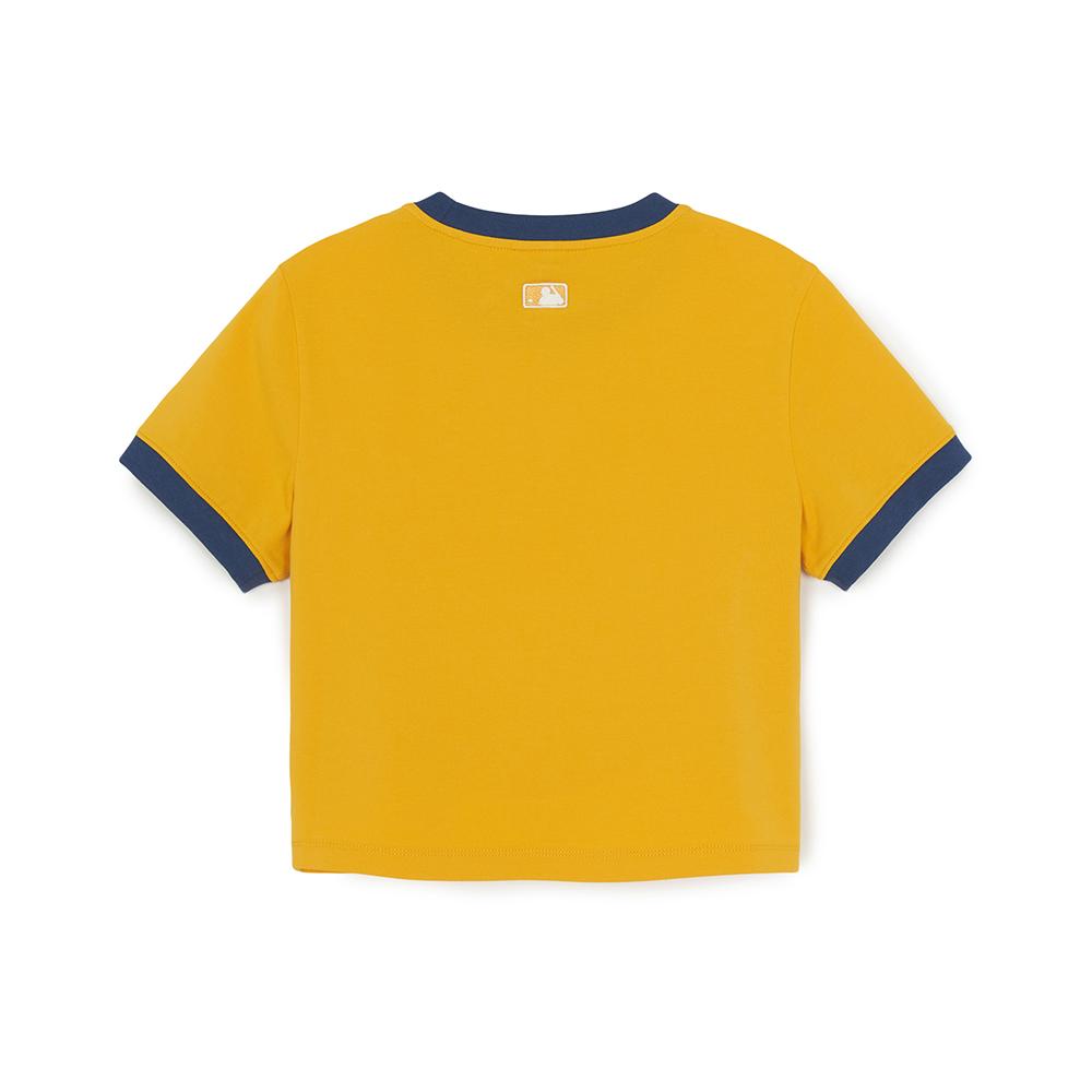 Sportive Cursive Ringer Crop T-Shirts New York Yankees