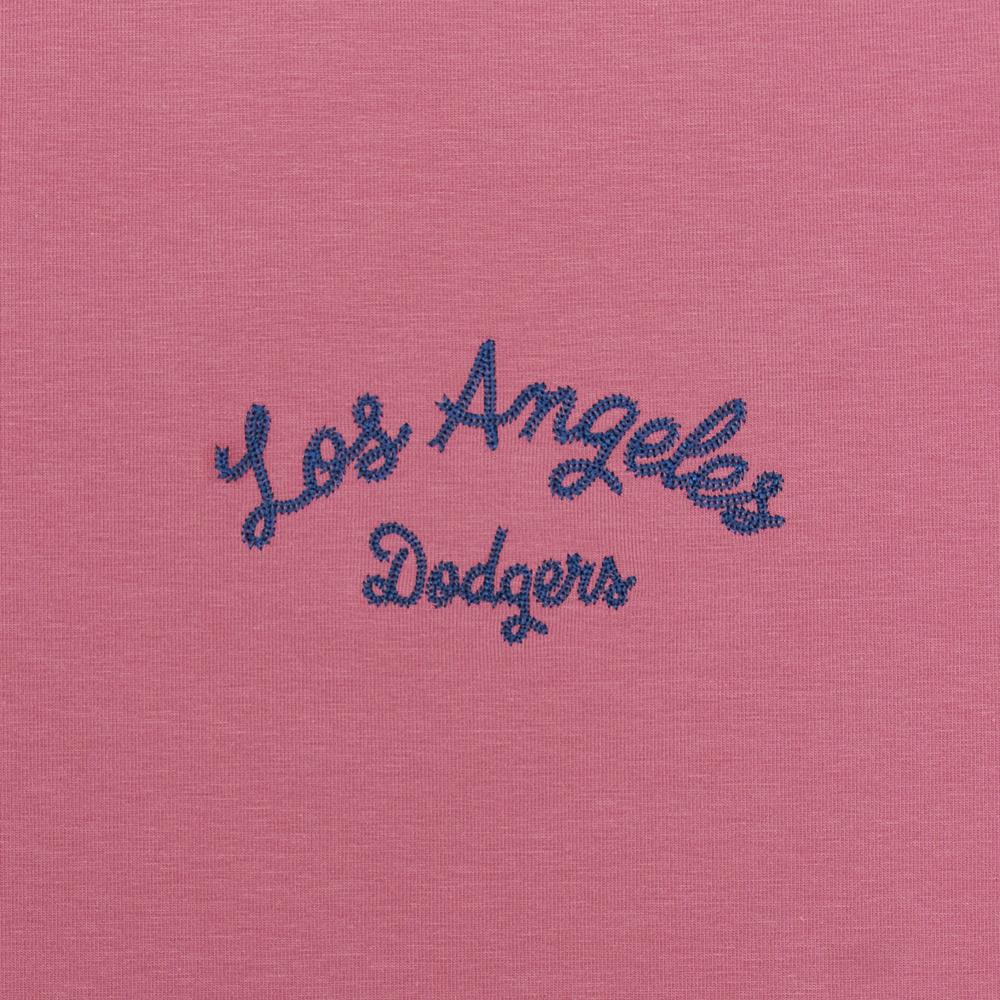 Women's Varsity Ringer Slim Fit Crop T-Shirts Los Angeles Dodgers