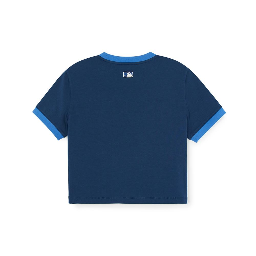 Women's Varsity Ringer Slim Fit Crop T-Shirts Boston Red Sox