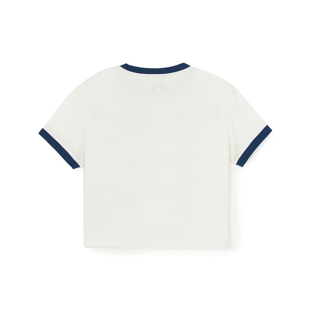 Women's Varsity Ringer Slim Fit Crop T-Shirts New York Yankees