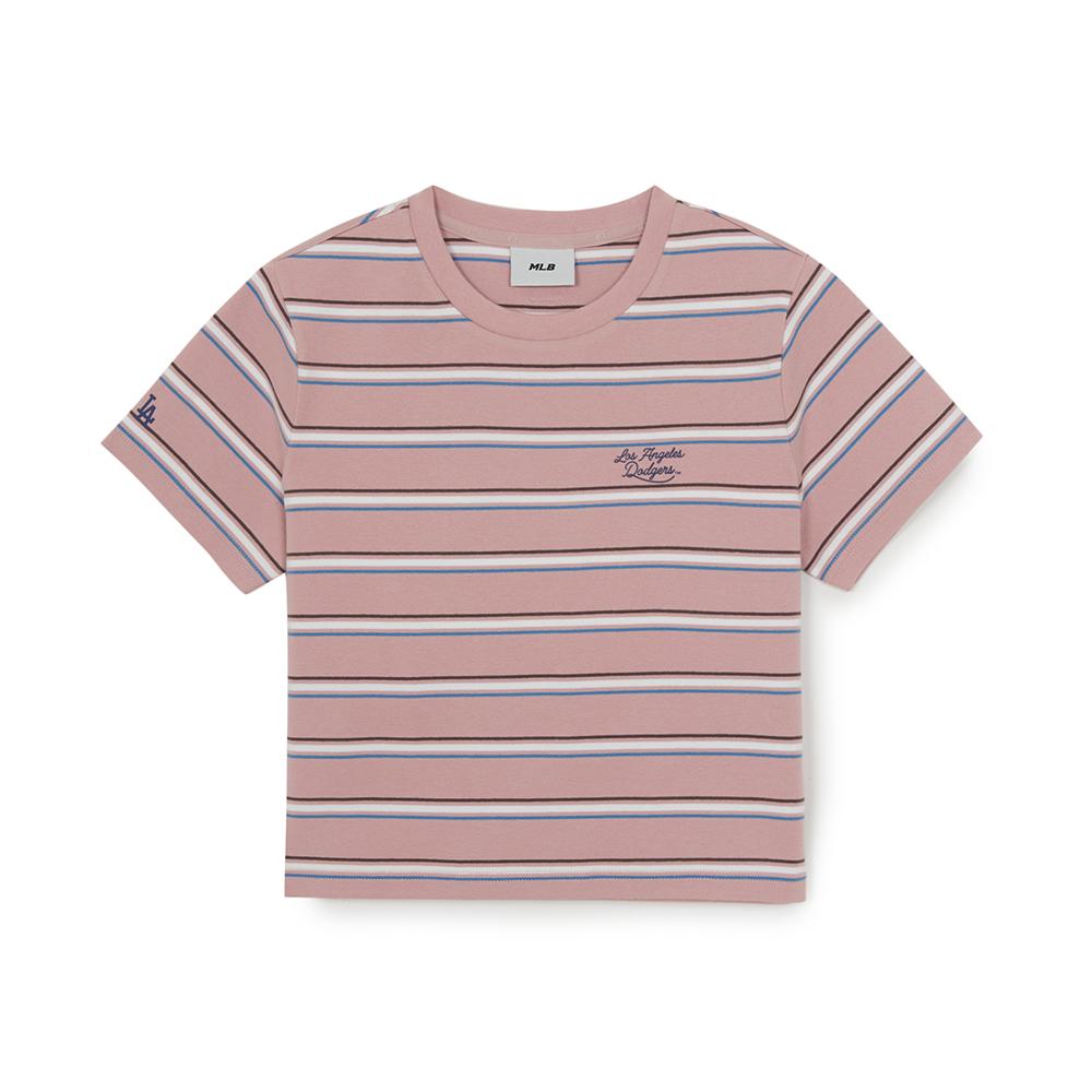 Sportive Stripe Crop T-Shirts Los Angeles Dodgers