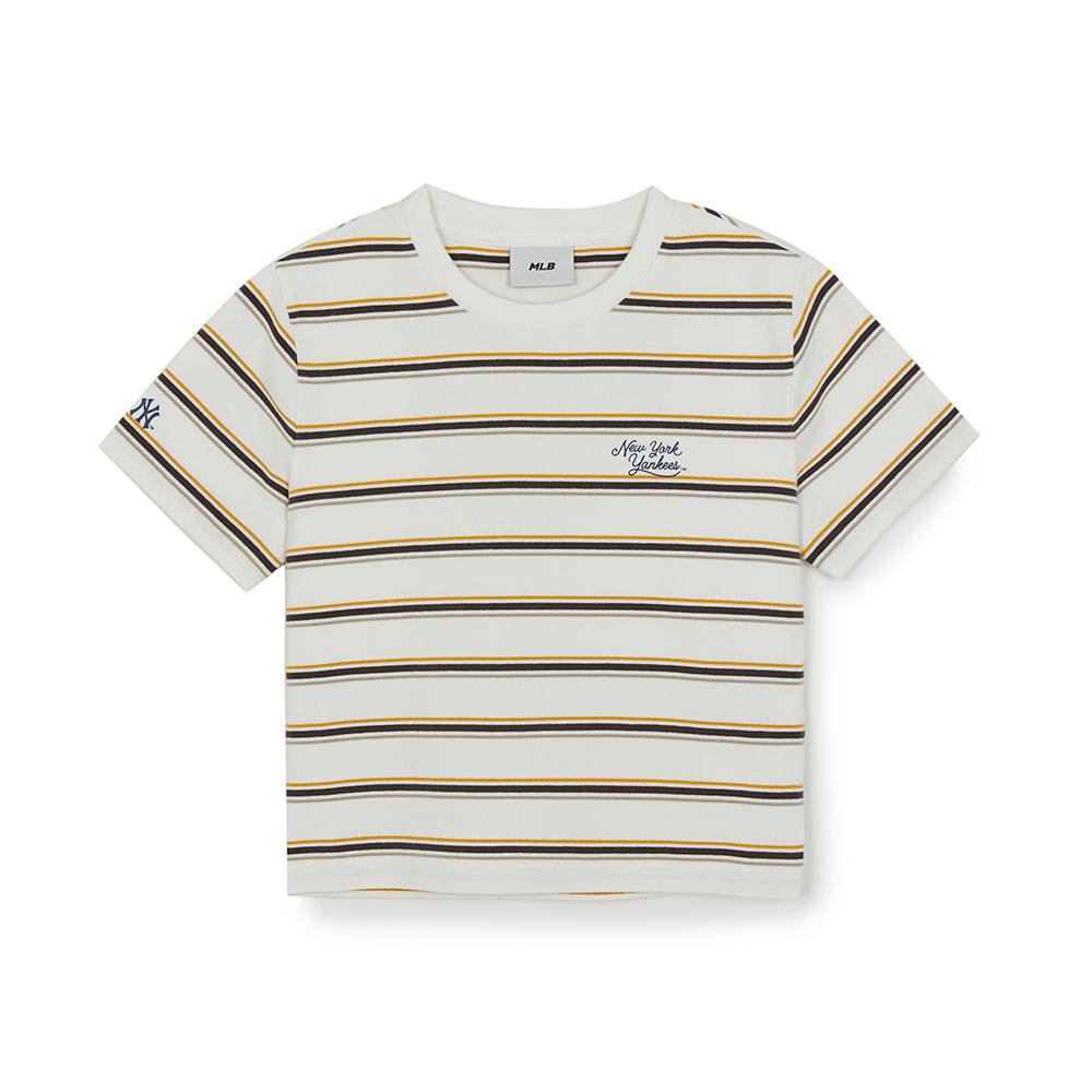 เสื้อยืด  Sportive Stripe Crop T-Shirts New York Yankees