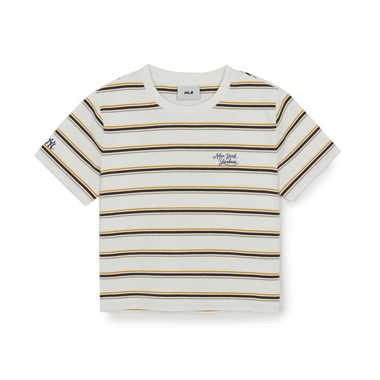 เสื้อยืด  Sportive Stripe Crop T-Shirts New York Yankees