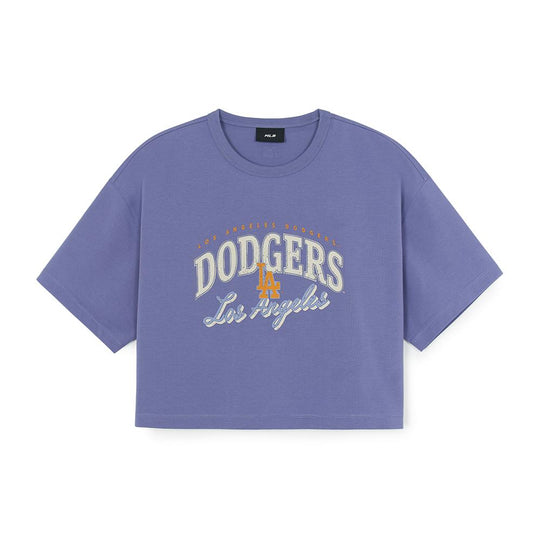 Women's Varsity Vintage Oversized Fit Crop T-Shirts Los Angeles Dodgers