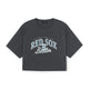 Women's Varsity Vintage Oversized Fit Crop T-Shirts Boston Red Sox