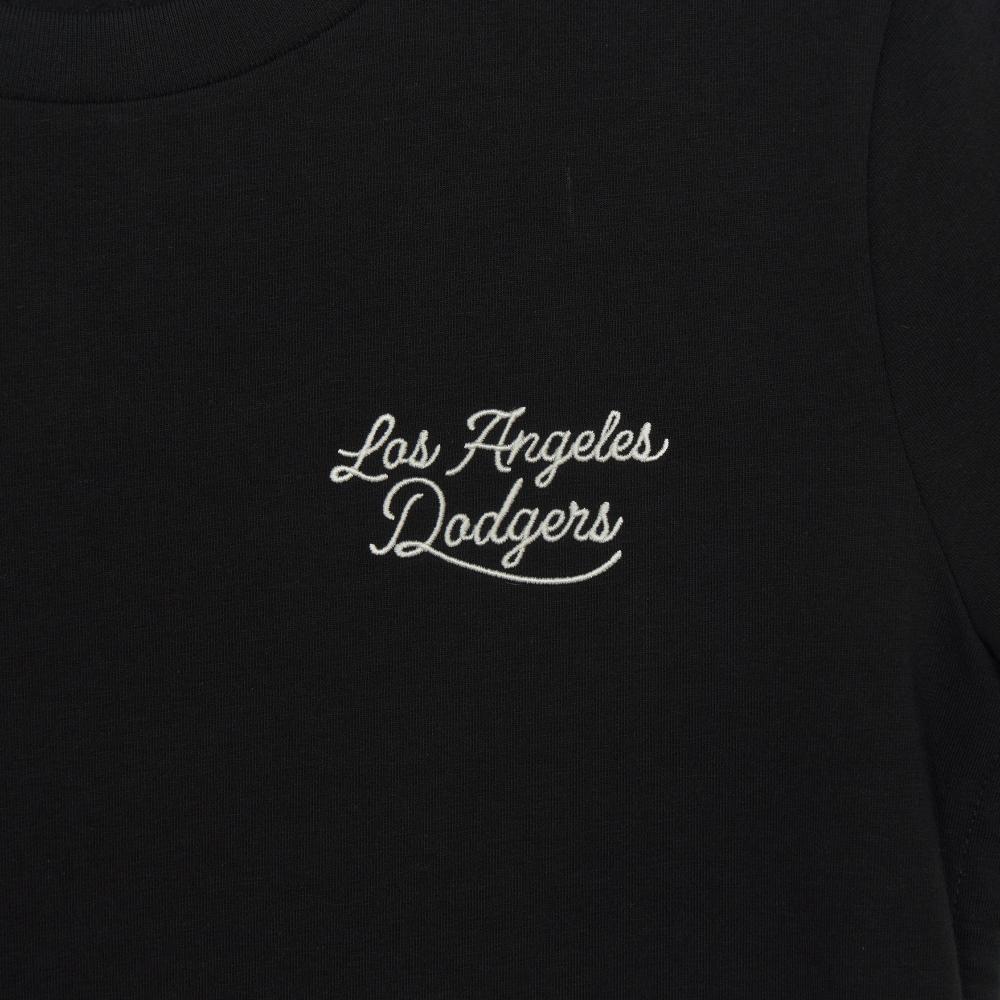 เสื้อยืด  Varsity Lettering Slim Crop Side Shirring T-Shirts Los Angeles Dodgers