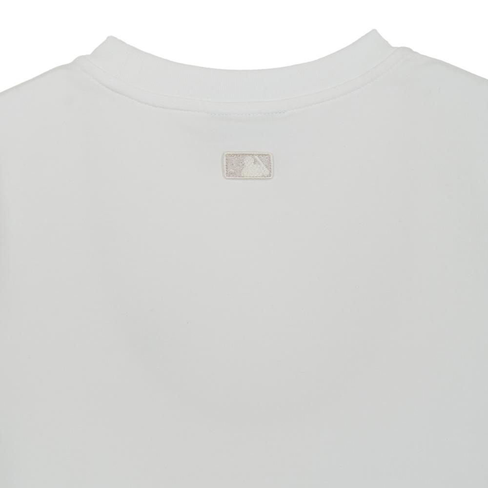 Varsity Lettering Slim Crop Side Shirring T-Shirts New York Yankees