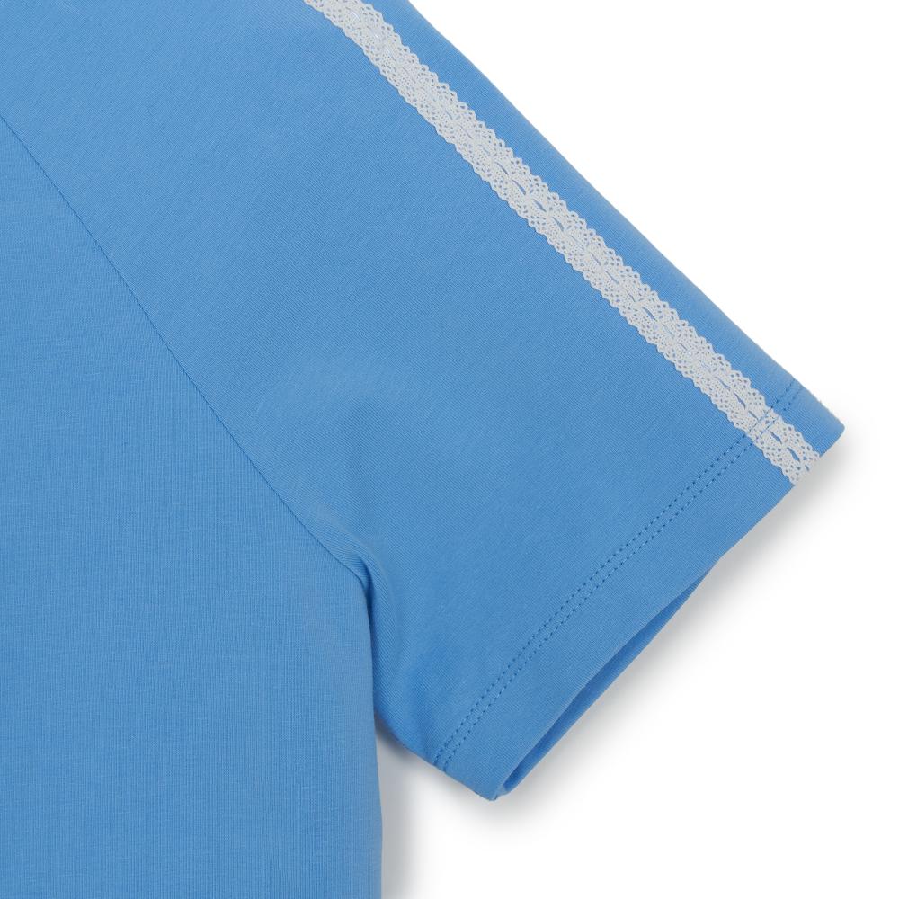 เสื้อยืด  Varsity Lace Track Slim Semi Crop T-Shirts Los Angeles Dodgers