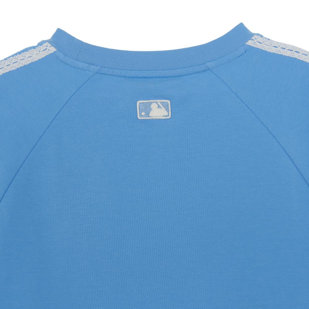 เสื้อยืด  Varsity Lace Track Slim Semi Crop T-Shirts Los Angeles Dodgers