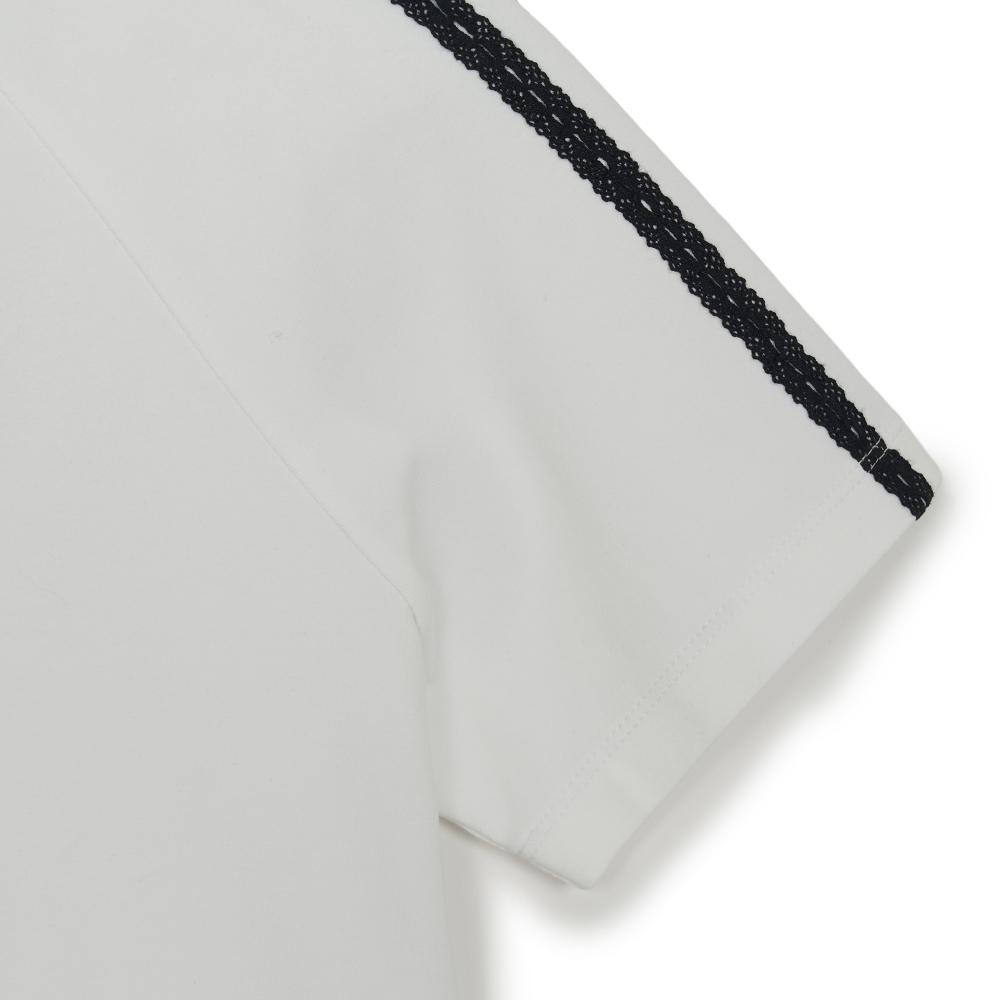 เสื้อยืด  Varsity Lace Track Slim Semi Crop T-Shirts New York Yankees