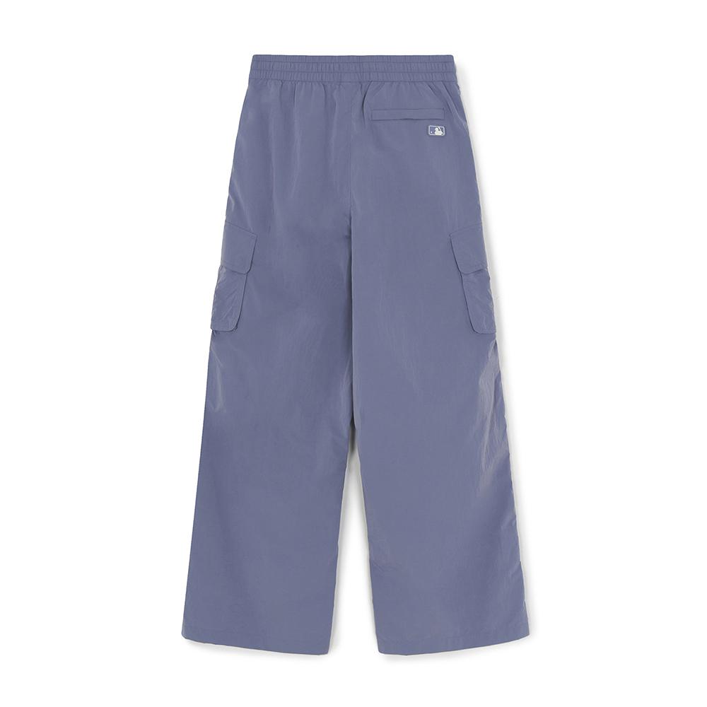 กางเกงขายาว  Gorpcore Glossy High Waist Cargo Wide Flare Pants Los Angeles Dodgers