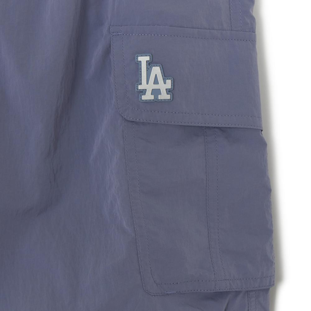 กางเกงขายาว  Gorpcore Glossy High Waist Cargo Wide Flare Pants Los Angeles Dodgers