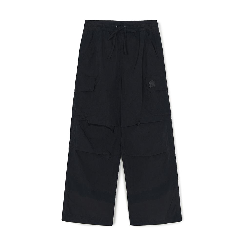 กางเกงขายาว  Gorpcore Glossy High Waist Cargo Wide Flare Pants New York Yankees