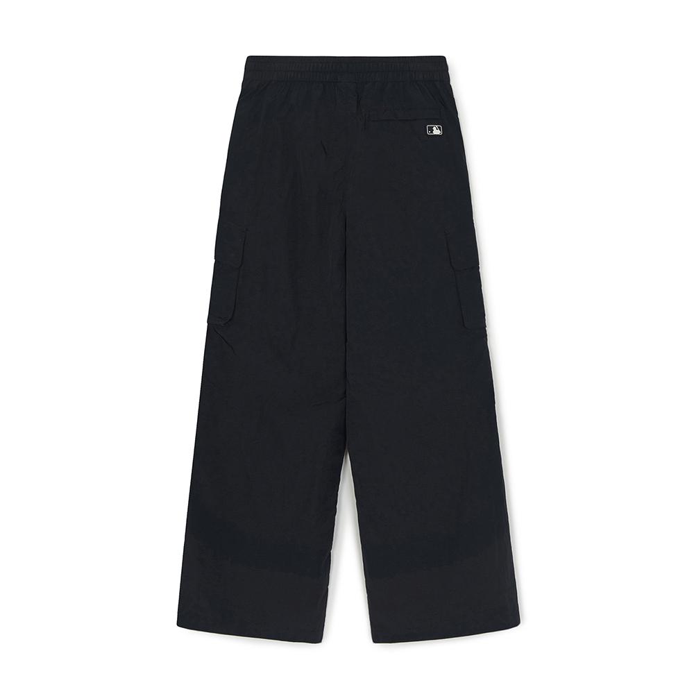 กางเกงขายาว  Gorpcore Glossy High Waist Cargo Wide Flare Pants New York Yankees