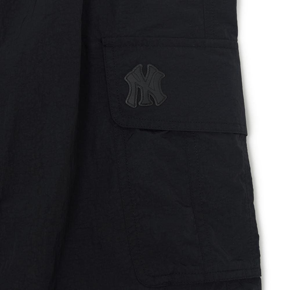 กางเกงขายาว  Gorpcore Glossy High Waist Cargo Wide Flare Pants New York Yankees