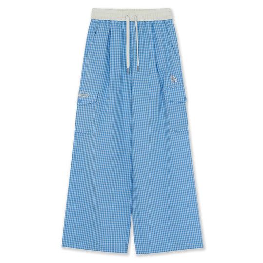 กางเกงขายาว  Cotton Check Layered Cargo Wide Pants Los Angeles Dodgers
