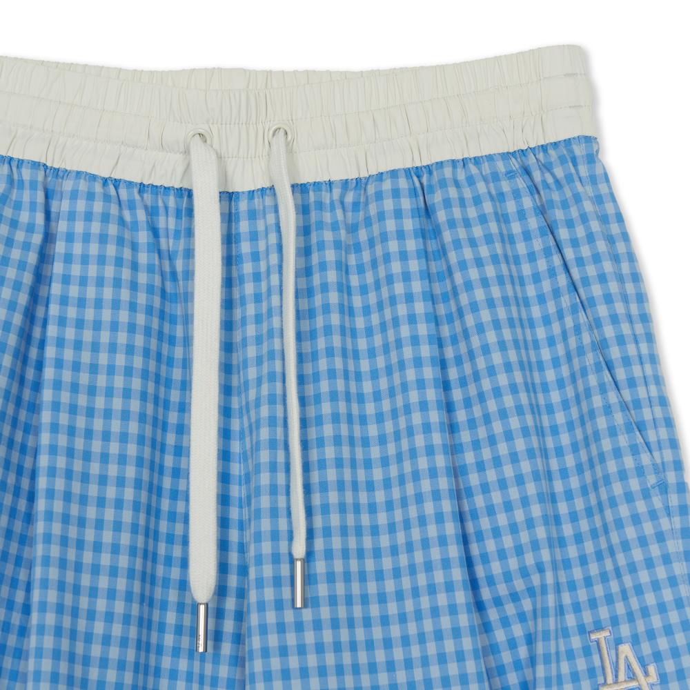 Cotton Check Layered Cargo Wide Pants Los Angeles Dodgers