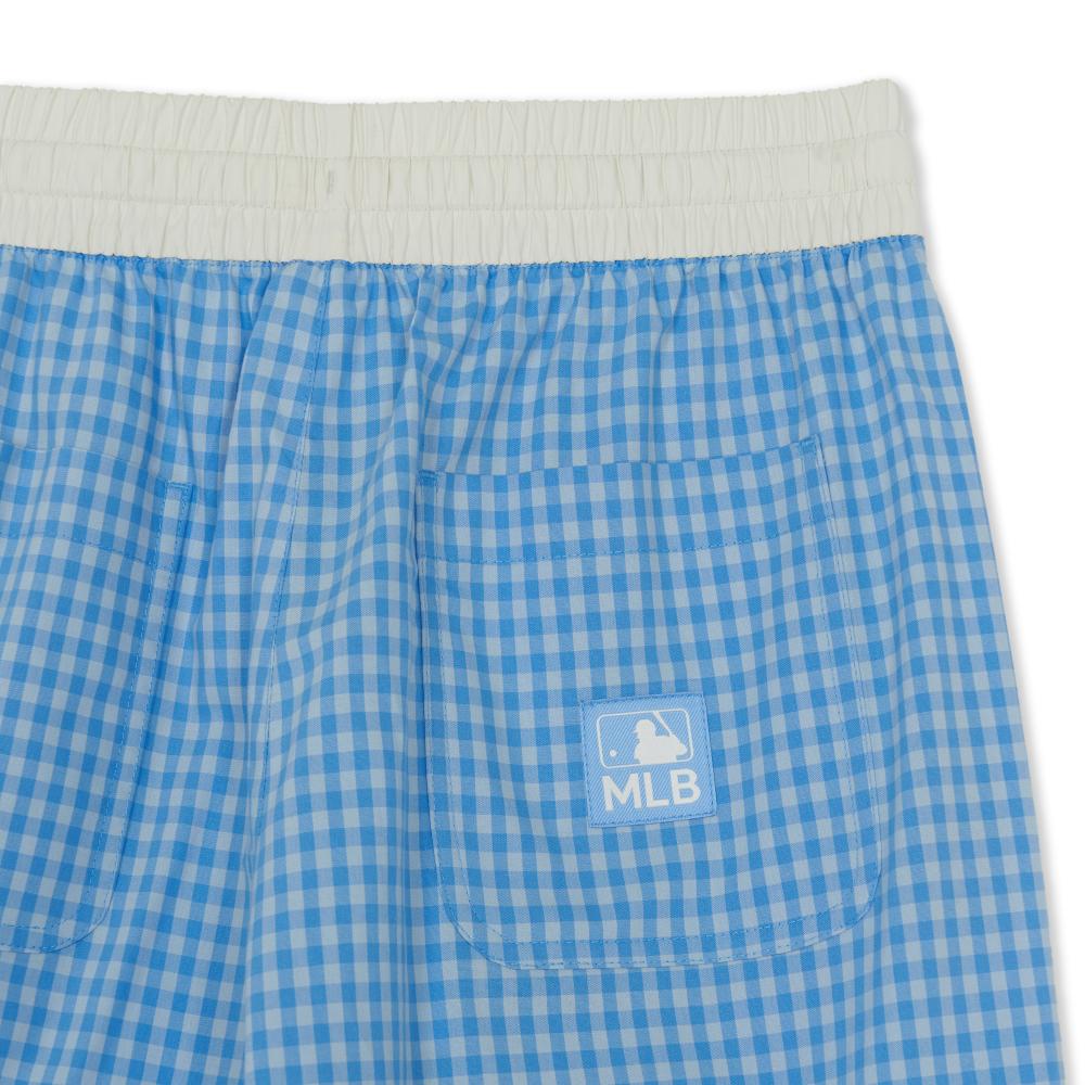 Cotton Check Layered Cargo Wide Pants Los Angeles Dodgers