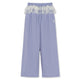 กางเกงขายาว  Sportive Ruffle Layered Wide Flare Pants New York Yankees