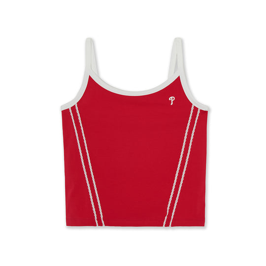 Varsity Lace Track Detail Sleeveless T-Shirt Philadelphia Phillies