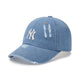 Basic Washing Denim Unstructured Ball Cap New York Yankees Ball Cap