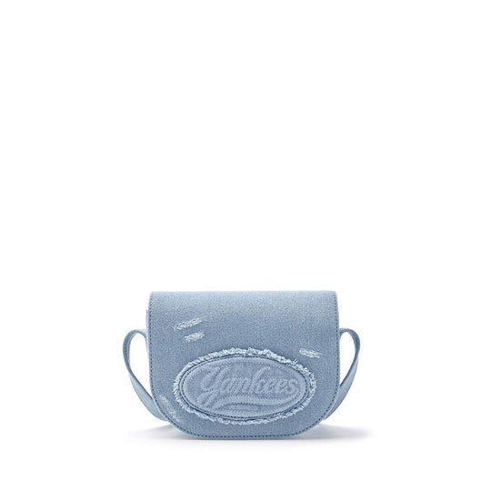 Lettering Logo Vintage Denim Crossbody Bag New York Yankees