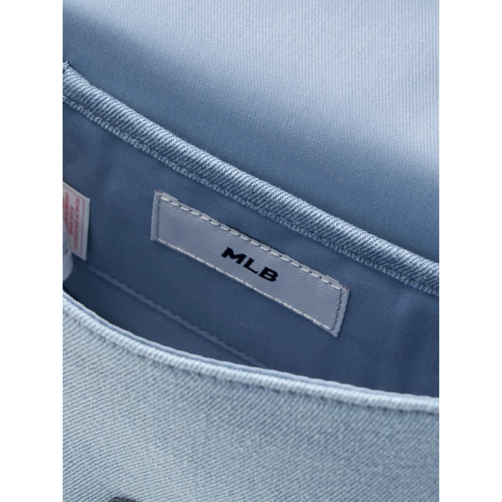 Lettering Logo Vintage Denim Crossbody Bag New York Yankees