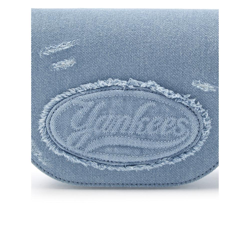 Lettering Logo Vintage Denim Crossbody Bag New York Yankees