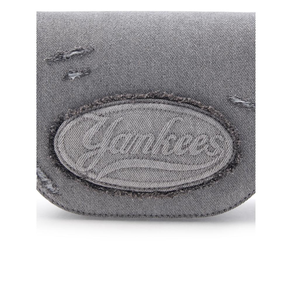 Lettering Logo Vintage Denim Crossbody Bag New York Yankees