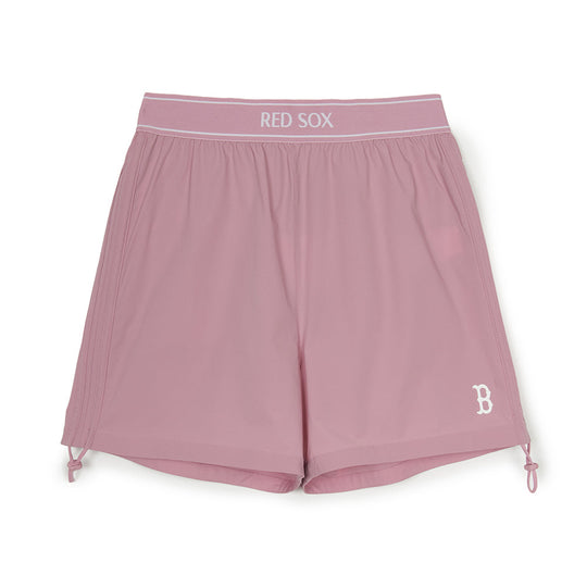 Women's Basic Lettering Logo Waistband 4" Shorts Boston Red Sox