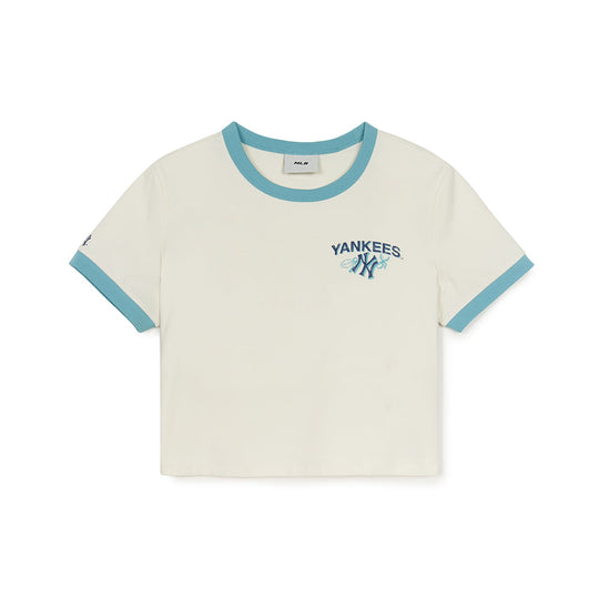 Women's Athleisure Comfort-Fit Cropped T-Shirt New York Yankees