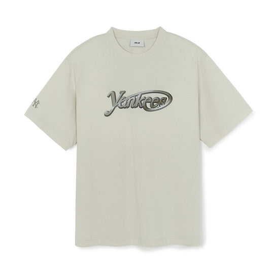 Basic Summer Street Logo Over Fit T-Shirts New York Yankees