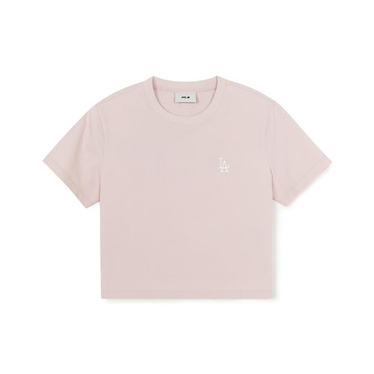 Women's Basic Small Logo Slim Crop T-Shirts Los Angeles Dodgers