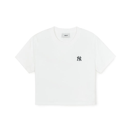 Women's Basic Small Logo Slim Crop T-Shirts New York Yankees